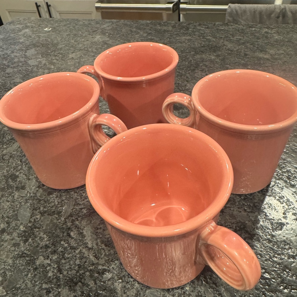 Vintage Fiestaware -Rose Ceramic Mug Set